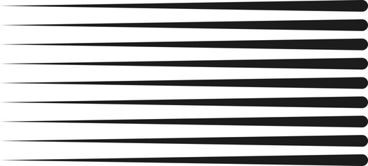 Fototapeta premium Parallel lines gradually thinning, creating a tapering visual effect.