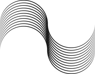 Parallel lines forming smooth wave-like patterns, creating a flowing and rhythmic effect.