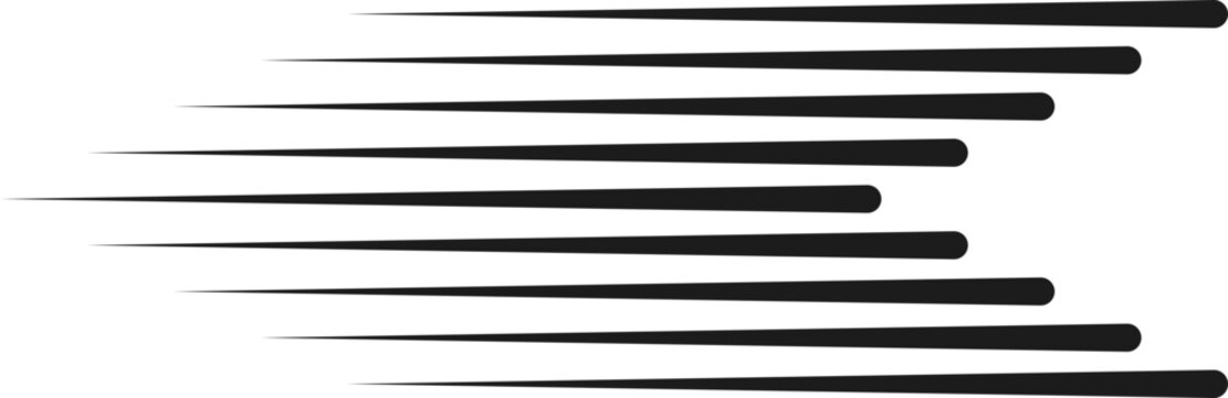 Parallel lines tapering into concave triangular ends, forming inward-facing points.