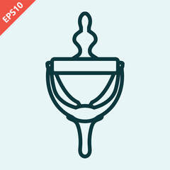 hand drawn door knocker design vector flat isolated illustration