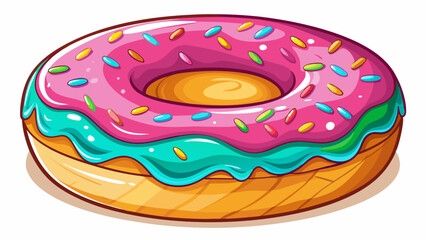 Very beautiful Donut on a white isolated background