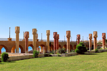 Pharaonic Columns at the Promenade, Sahl Hasheesh, Egypt