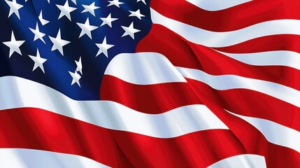 Iconic American Flag Waving Proudly &ndash; Symbol of Freedom, Unity, and National Identity