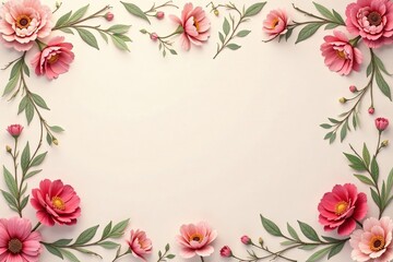 Fototapeta premium Subtle repeating floral pattern on a light background , print, vintage, surface