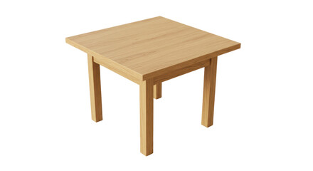 Isolated Small Wooden Square Table Furniture