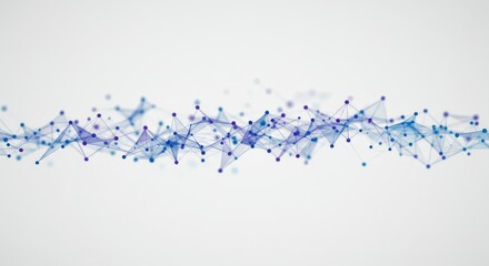 Naklejka premium Data Stream Network Connection - Global network, data analysis, big data visualization, internet of things, technological innovation