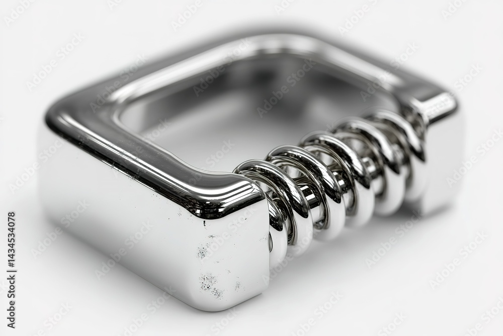 Aufkleber unique metallic clamp design showcasing shiny finish and spring mechanism for secure holding