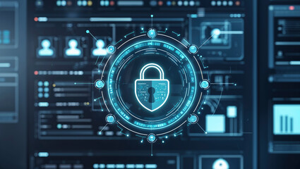 Cyber ​​security and privacy concepts to protect personal data with cyber security padlock icon