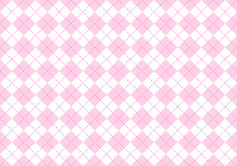 Spring checkered seamless patterns, Pastel pink doodle plaid and grid seamless vector pattern