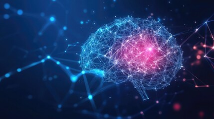 Dynamic digital background for AI, neural networks, data encryption, sound, and visual presentations in education and technology.