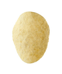One tasty potato chip isolated on white