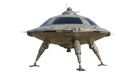Isolated Vintage Flying Saucer © Matteo