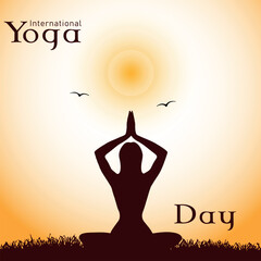 International Yoga Day Celebration, vector, illustration, background