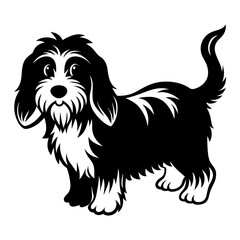 dog on a white background