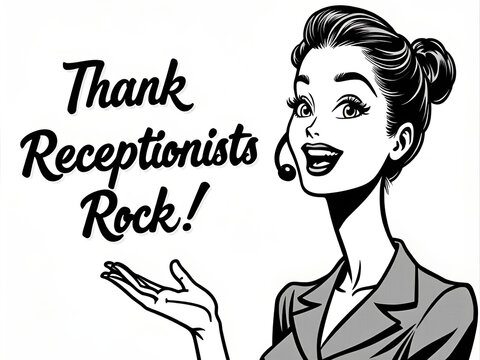 National Receptionists Day Appreciation – Office Greeting Desk Staff with Friendly Professional Service

