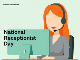 National Receptionists Day Appreciation – Office Greeting Desk Staff with Friendly Professional Service
