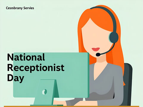 National Receptionists Day Appreciation – Office Greeting Desk Staff with Friendly Professional Service
