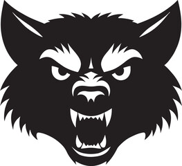 Wolverine head mascot silhouette