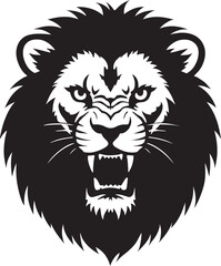 Lion head silhouette illustration