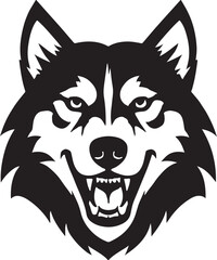 Husky vector head silhouette