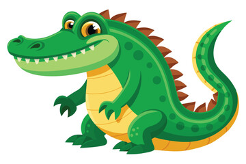 Crocodile cartoon vector illustration.