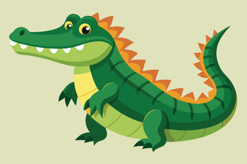 Fototapeta premium Crocodile cartoon vector illustration.
