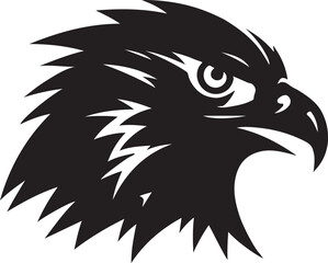 Falcon head vector silhouette