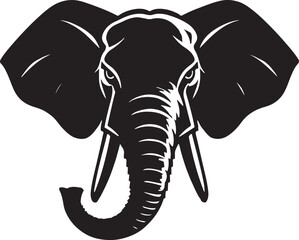 Elephant vector head mascot silhouette