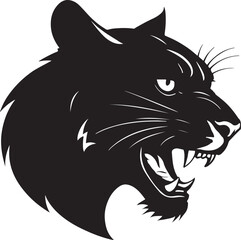 Black panther vector head silhouette