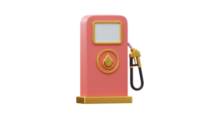 Isolated Gas Pump Icon for Fueling Station and Energy Industry