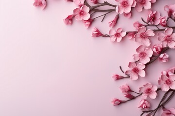 Cherry Blossom Flowers Border, Cherry Blossom Background, Cherry Blossom Frame, Flowers Frame, Sakura Frame Digital Paper, Flowers Banner, Spring Border Frame, wedding invitation, greeting cards