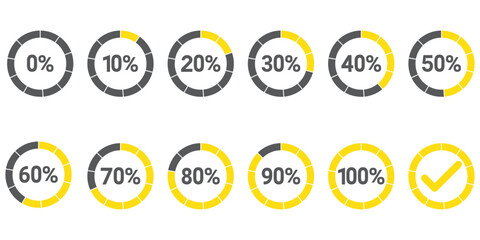 Humidity level. Graphics of drop of water with different percentages. Hydration. Water amount. Precipitation percentage PNG.