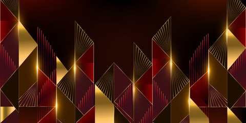 Red and Gold Premium Background. Creative Flyer Premium Luxury Template. Cool Anniversary Card. Grand Celebration Banner for Wedding and Engagement. Premium Thank You Design. Event Conference Post.
