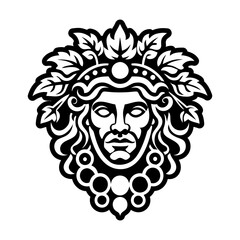 A solid style icon of bacchus deity