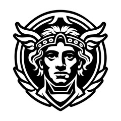 A filled style icon of caligula symbol