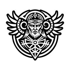 Obraz premium A filled style icon of castor deity tattoo