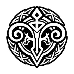 Fototapeta premium A glyph style icon of faunus symbol