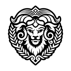 A solid style icon of golden fleece symbol