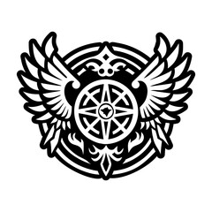 Fototapeta premium A solid style icon of wings tattoo