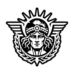 A glyph style icon of libertas symbol
