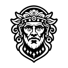 A solid style icon of god symbol