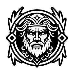 A filled style icon of terminus god tattoo