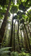 Fototapeta premium Tropical rainforest with big trees