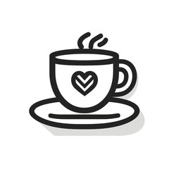Flat White - Vector icon, isolated on white background  -  