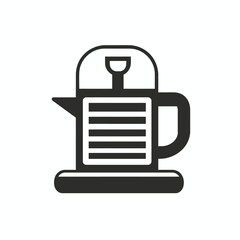 Obraz premium French Press - Vector icon, isolated on white background - 
