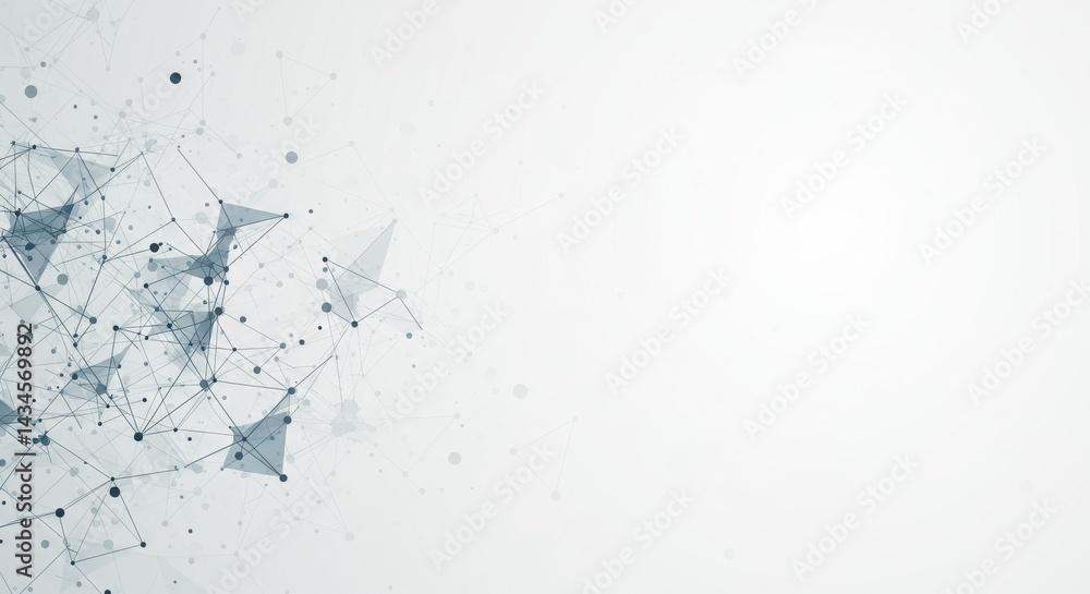 Poster network connections data analysis - abstract network, connection, technology, data, communication. s
