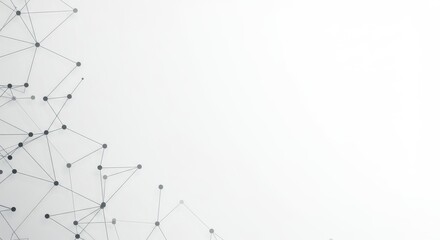Network Connection Abstract Background - Abstract background featuring a network of connected dots and lines on a white background. Ideal for technology, communication, and connection concepts