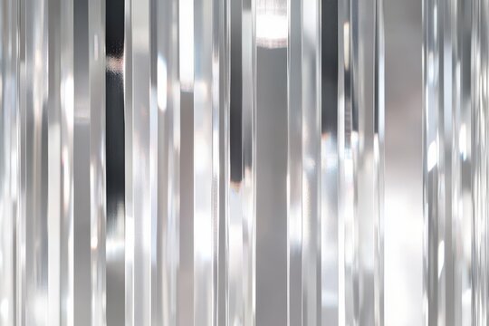 Close-up of vertical, clear, glass rods