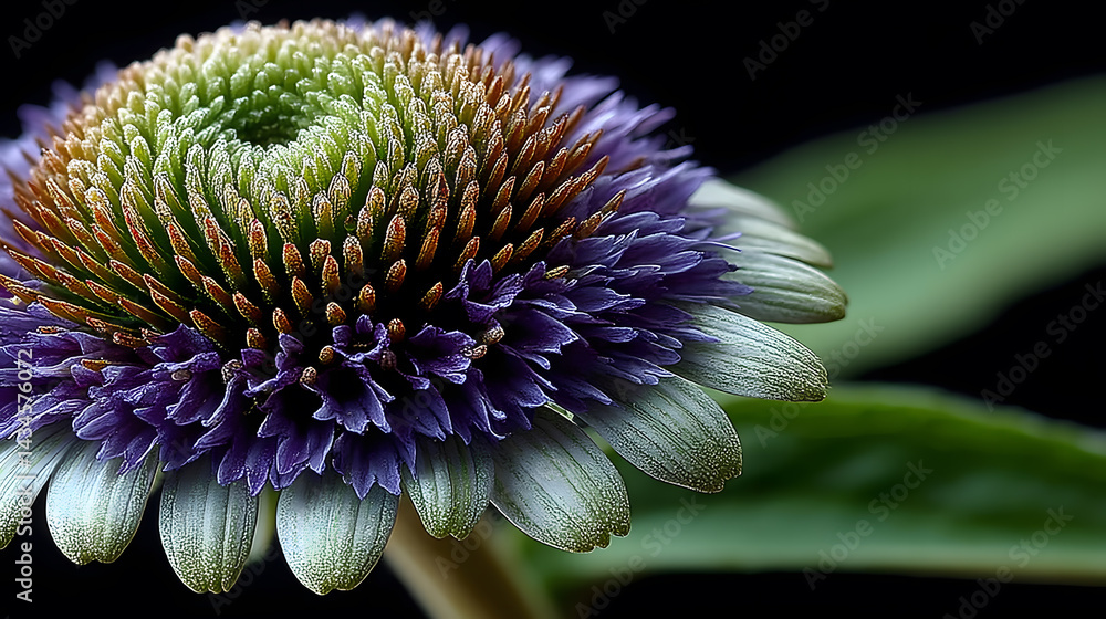 Poster stunning macro capture of vibrant flower with unique petal pattern