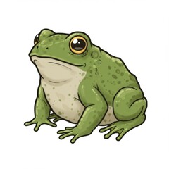 Obraz premium Green Speckled Frog Illustration